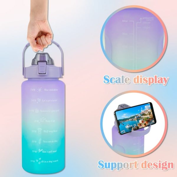 Sports Water Bottles 3 Pcs Set r & Leak Proof Flip Top Lid (random Color)