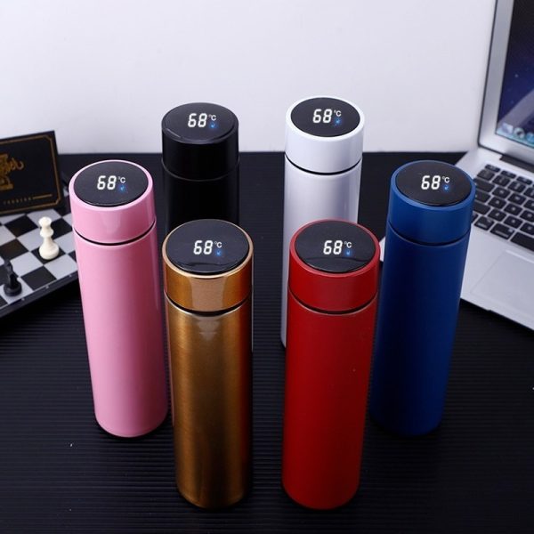 Temperature Display  Water Bottle  Stainless Steel Coffee Cup (random Color)( 500ml )